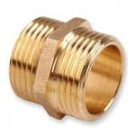 Mässingsnipel 3/4 tum 1x3/4" för Rörkoppling